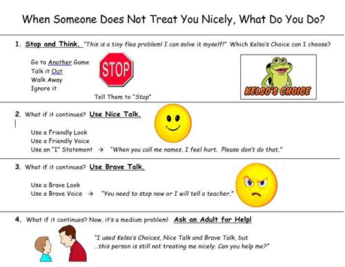 steps for handling when someone does not treat you nicely 